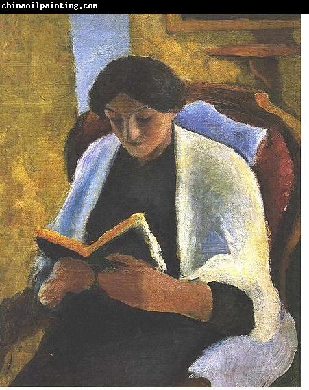 August Macke Reading woman