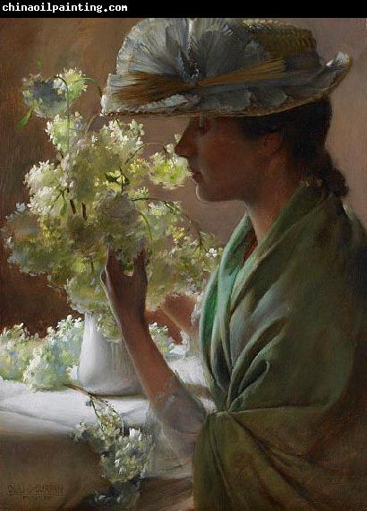 Charles Courtney Curran Lady with a Bouquet