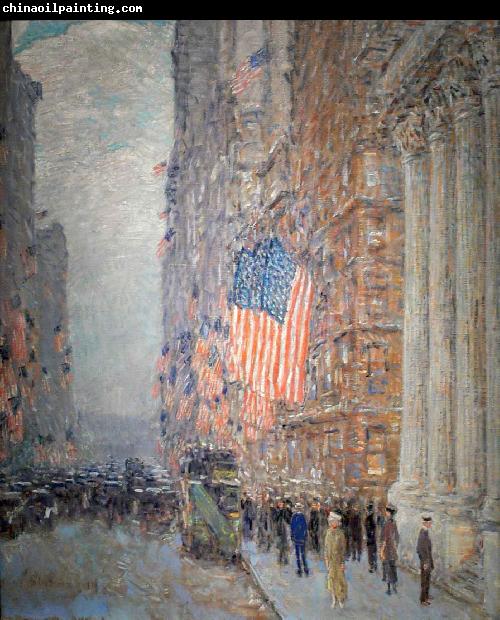 Childe Hassam Flags on the Waldorf