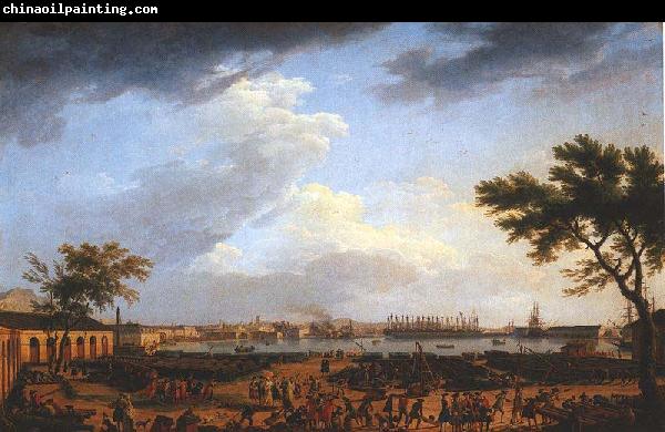 Claude Joseph Vernet Premiere vue du port de Toulon, vue du Port-Neuf pris a l'angle du Parc d'artillerie