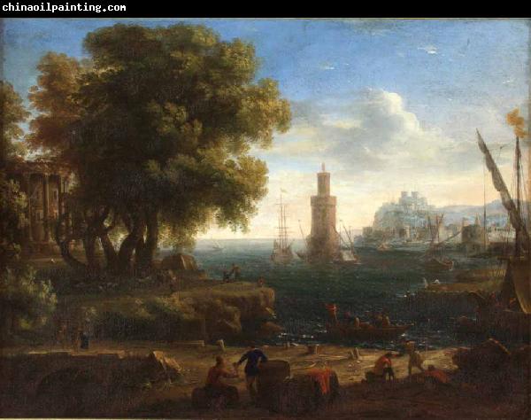 Claude Lorrain Paisaje de un puerto