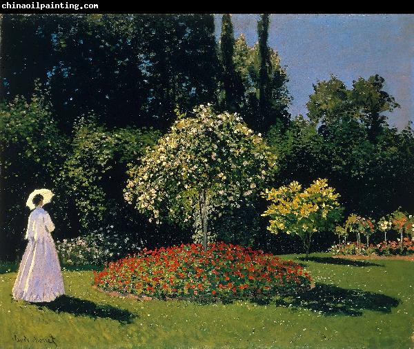 Claude Monet Jeanne Marguerite Lecadre in the Garden Sainte Adresse