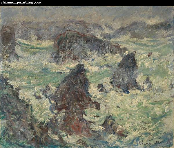 Claude Monet Tempete sur les Cotes de Belle lle