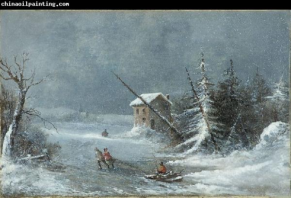 Cornelius Krieghoff The Blizzard