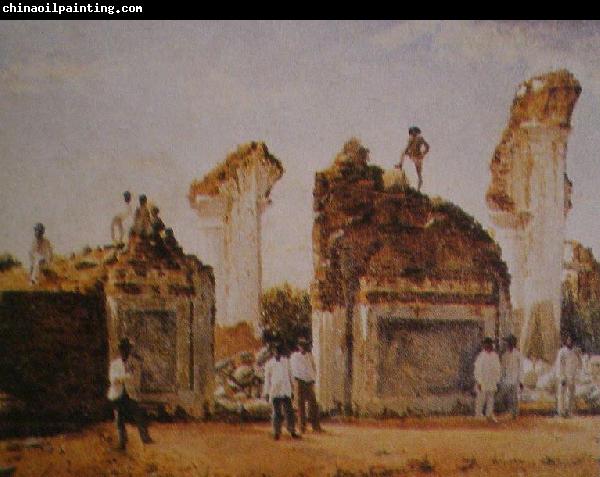 Cristobal Rojas Ruinas de Cua despues del Terremoto de 1812