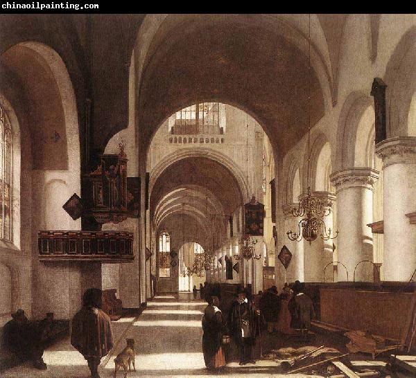 Emanuel de Witte Interior of a Protestant Gothic Church