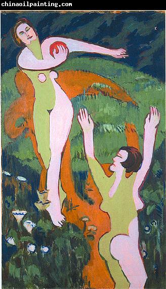 Ernst Ludwig Kirchner Women playing with a ball