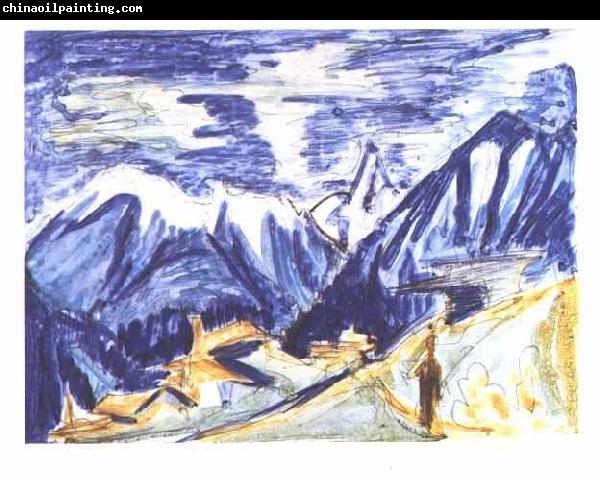 Ernst Ludwig Kirchner Staffelalp in the autumn