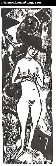 Ernst Ludwig Kirchner Female nude with black hat