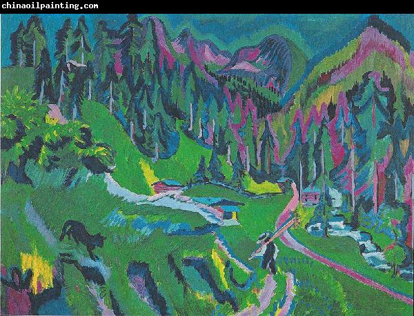 Ernst Ludwig Kirchner Landschaft Sertigtal