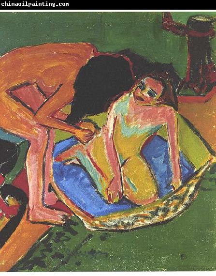 Ernst Ludwig Kirchner Marcella and Franzi in the atelier