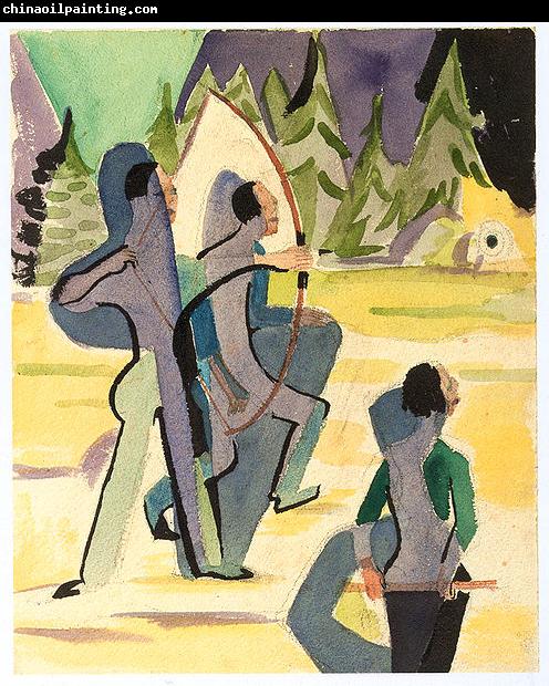 Ernst Ludwig Kirchner Archer - Watercolour