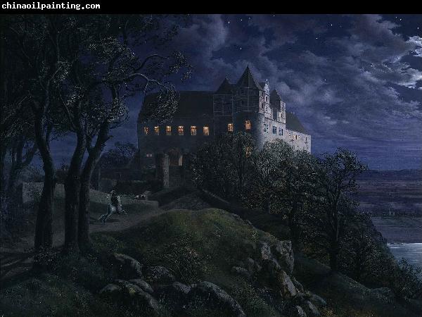 Ernst Oppler Burg Scharfenberg at Night