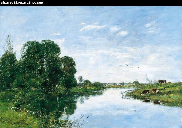 Eugene Boudin The River Touques at Saint Arnoult