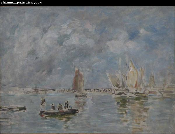 Eugene Boudin Barques et estacade