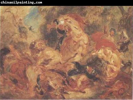 Eugene Delacroix La Chasse aux lions