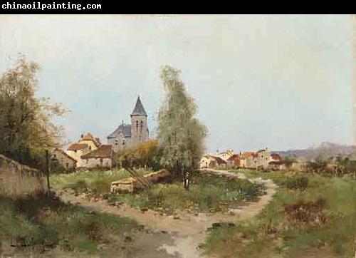 Eugene Galien-Laloue The path outside the village