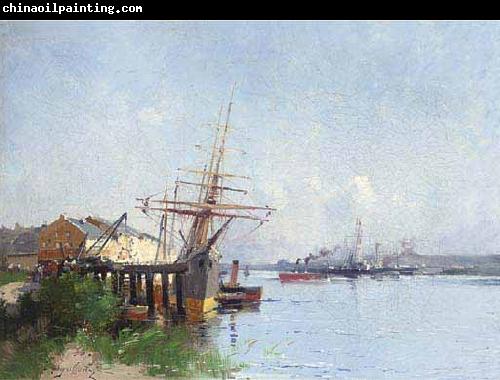 Eugene Galien-Laloue Harbour scene