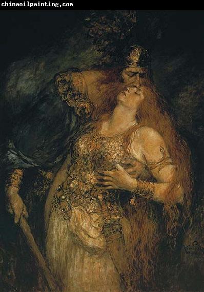 Ferdinand Leeke The Last Farewell of Wotan and Brunhilde