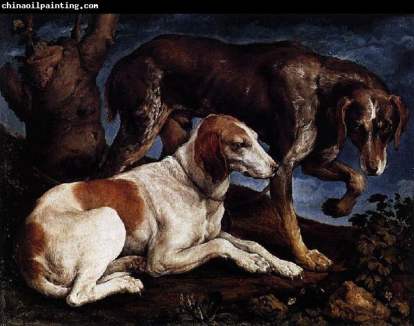 Follower of Jacopo da Ponte Two Hounds