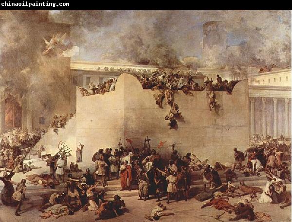 Francesco Hayez The destruction of the Temple of Jerusalem.