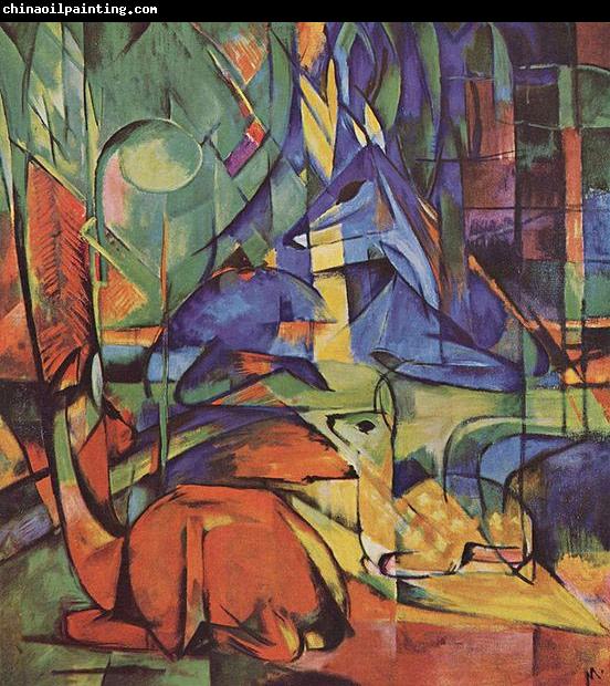 Franz Marc Rehe im Walde (II)