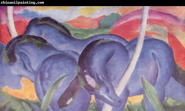 Franz Marc Die groben blauen Pferde