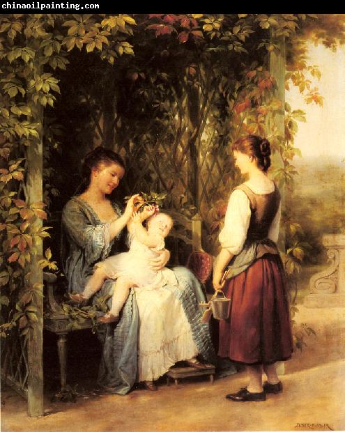 Fritz Zuber-Buhler Tickling the Baby