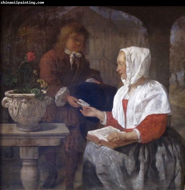 Gabriel Metsu A Girl Receiving a Letter