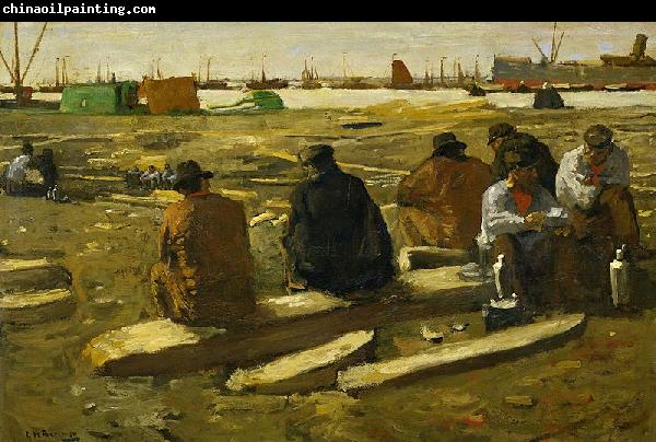 George Hendrik Breitner Lunch Break at the Building Site in the Van Diemenstraat in Amsterdam