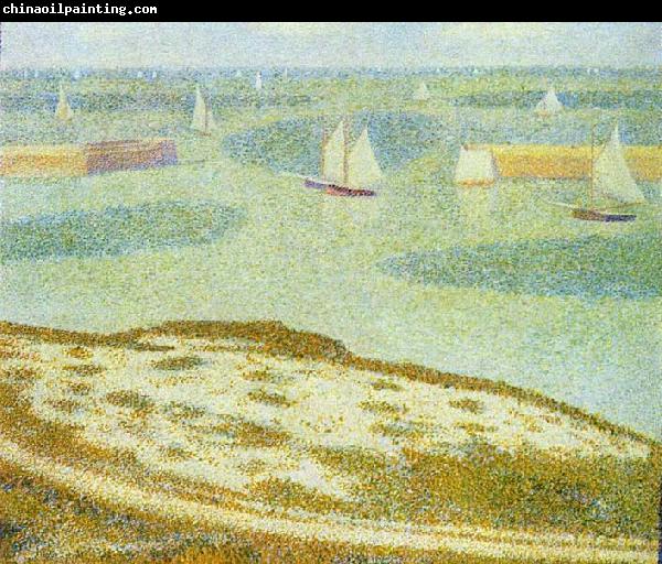 Georges Seurat Einfahrt zum Hafen Port-en-Bessin