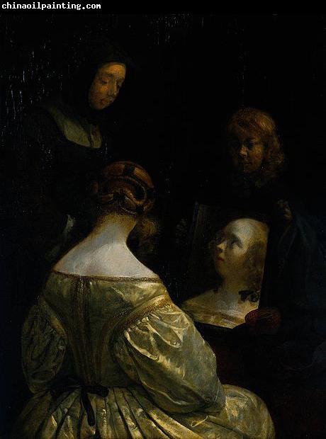 Gerard ter Borch the Younger Woman at a mirror