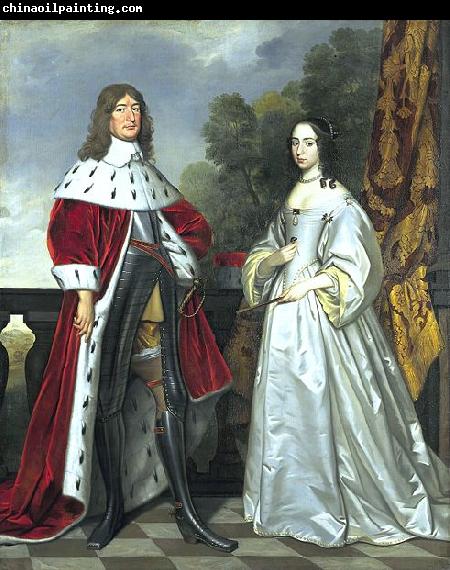 Gerard van Honthorst Double portrait of Friedrich Wilhelm I (1620- 1688) and Louise Henriette (1627-1667).