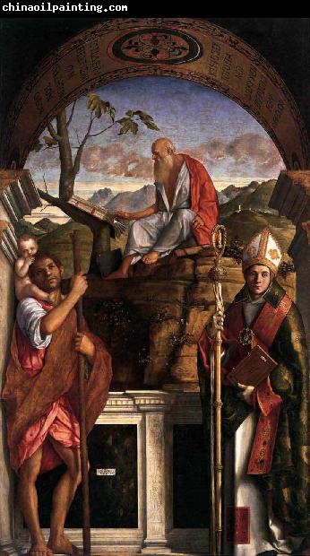 Giovanni Bellini Saints Christopher Jerome and Louis of Toulouse