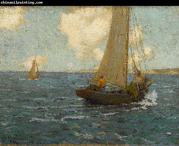 Granville Redmond Sailboats on calm seas