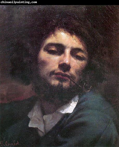 Gustave Courbet Self portrait with pipe.