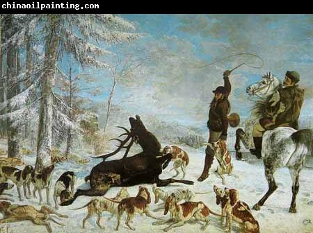 Gustave Courbet The kill of deer