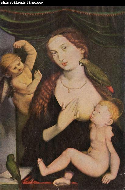 Hans Baldung Grien Madonna mit den Papageien