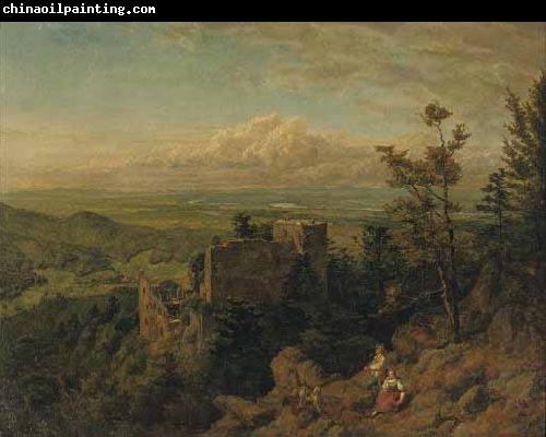 Hans Thoma Die Burgruine Hohenbaden