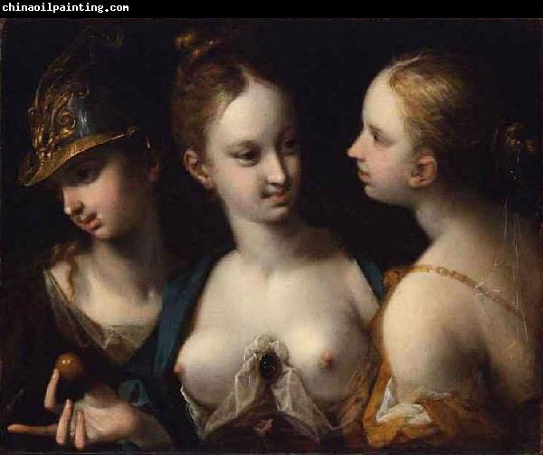 Hans von Aachen Pallas Athena, Venus and Juno