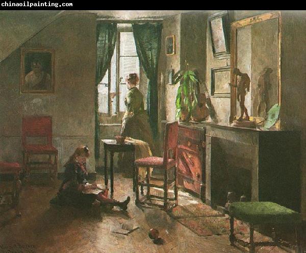 Harriet Backer Interior med figurer