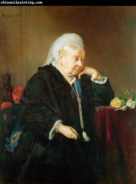 Heinrich von Angeli Portrait of Queen Victoria as widow