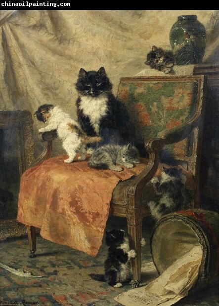 Henrietta Ronner-Knip Kittens at play