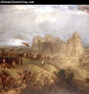 Henry Dawson Painting by Henry Dawson 1847 of King Charles I raising his standard at Nottingham Castle 24 August 1642