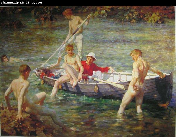 Henry Scott Tuke Ruby, gold and malachite