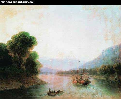 Ivan Aivazovsky The Rioni River in Georgia