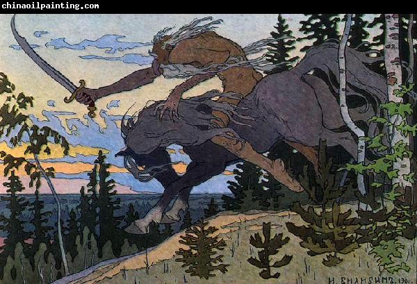 Ivan Bilibin Koschei the Deathless from Marya Morevna 1900