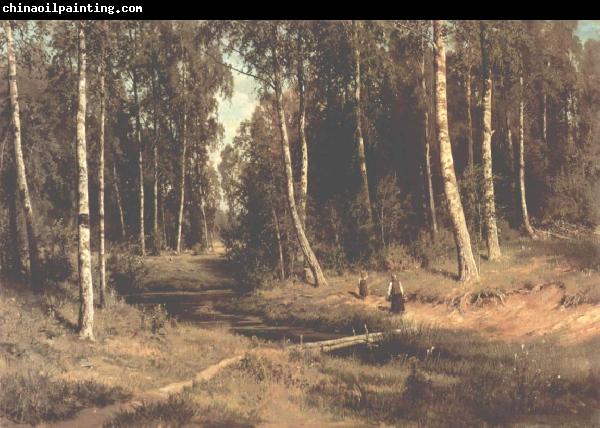 Ivan Shishkin Brook in a Birch Grove