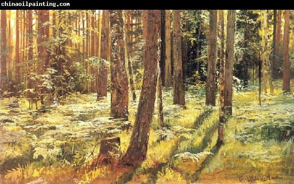 Ivan Shishkin Ferns in a Forest