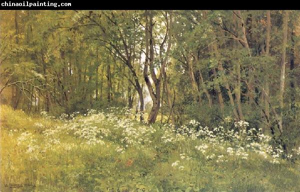 Ivan Shishkin Flowers on the Edge of a Wood